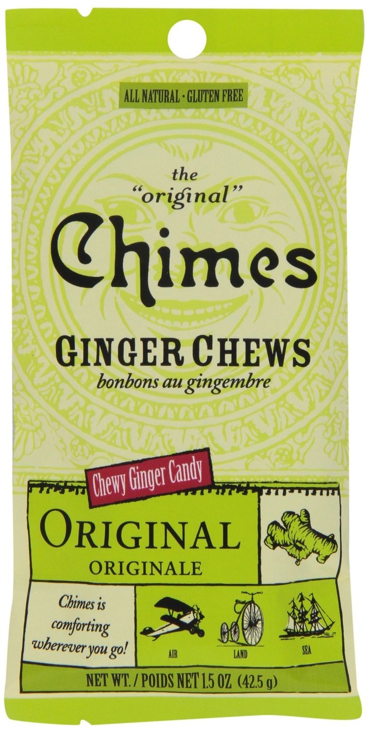 Chimes Ginger Chews, Peanut Butter, 1.5 Ounce (Pack of 12)
