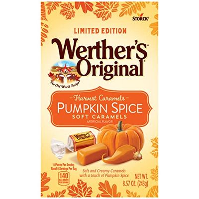 Werther&#39;s Original Soft Harvest Pumpkin Spice Caramel Candy, 8.57 Oz Bag
