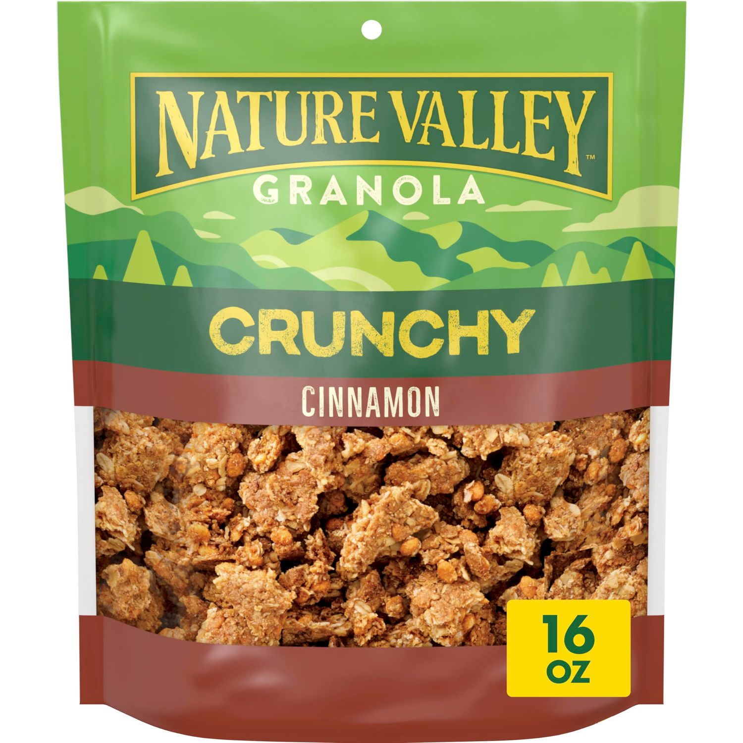 Nature Valley Crunchy Granola, Cinnamon, Resealable Bag, 16 OZ