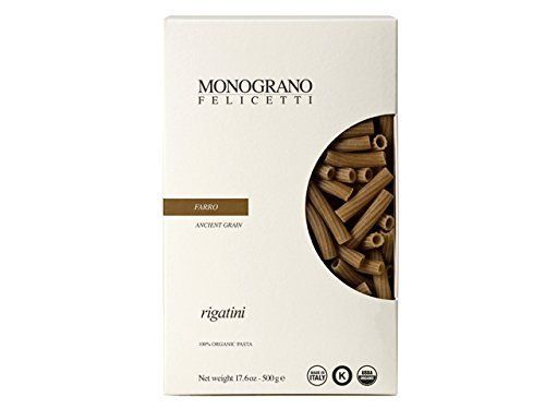 Organic Farro Rigatini Pasta Selezioni Monograno By Valentino Felicetti