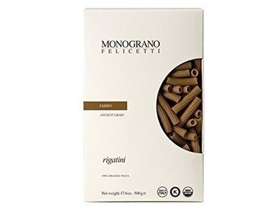 Organic Farro Rigatini Pasta Selezioni Monograno By Valentino Felicetti