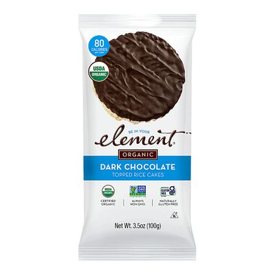 Element Organic Dipped Rice Cakes Dark Chocolate -- 3.5 oz Pack of 6