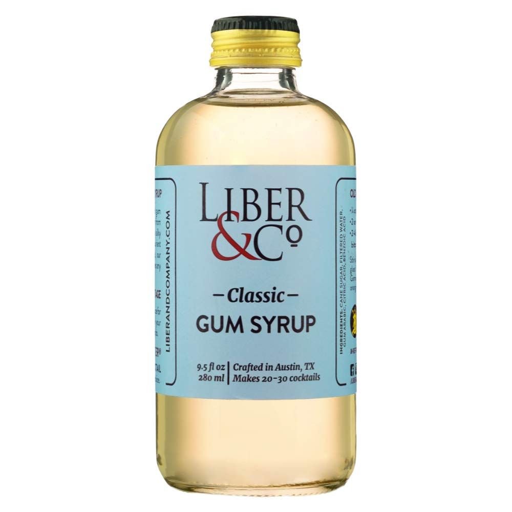 Liber &amp; Co. Simple Syrup, Classic Gum Syrup (9.5 oz) Made with Cane Sugar and Gum Arabic
