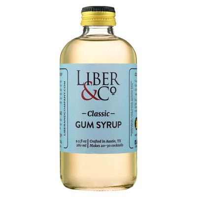 Liber &amp; Co. Simple Syrup, Classic Gum Syrup (9.5 oz) Made with Cane Sugar and Gum Arabic