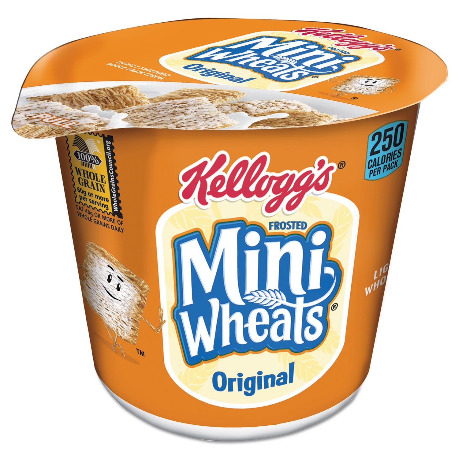 Kellogg's Breakfast Cereal, Frosted Mini Wheats, Single-Serve, 6 Cups/Box