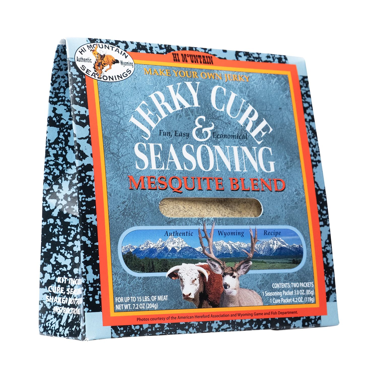 Hi Mountain Jerky Seasoning and Cure Kit | MESQUITE BLEND | Create Savory Homemade Beef Jerky | Great for Beef, Deer, Elk, &amp; Venison | Mix will Season up to 15lbs. of Meat (1 Box