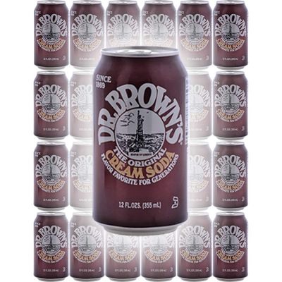 Dr. Brown Cream Soda 6 pack, 12-ounces (Pack of 4)