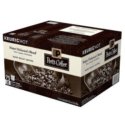 Peet&#39;s Coffee Major Dickason&#39;s Blend, Dark Roast (75 K-Cups)
