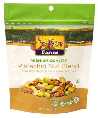 Setton Farms Pistachio Nut Blend Value Bag with Almonds, Pistachios and Cashews, 8 oz Resealable Pouch