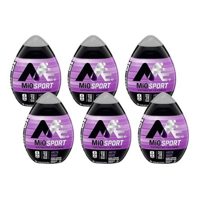 Mio Sport Liquid Water Enhancer, Arctic Grape, 1.62 OZ, 6-Pack