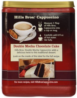 Hills Bros. Coffee Instant Cappuccino Double Mocha, 16-Ounce Jars (Pack of 6)