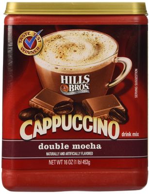 Hills Bros. Coffee Instant Cappuccino Double Mocha, 16-Ounce Jars (Pack of 6)