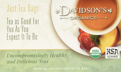 Davidson&#39;s Organics, Decaffeinated English Breakfast, 100-count Unwrapped Tea Bags