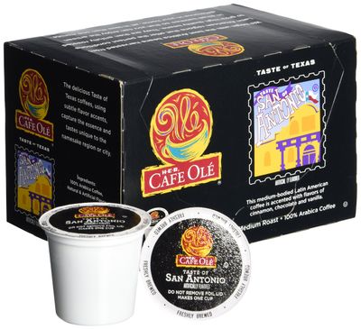 HEB Cafe Ole Coffee Single Serve Cup 12 ct Box (Pack of 4) (48 Cups) (San Antonio - Medium Bodied (Subtle Undertones of Cinnamon and Chocolate))