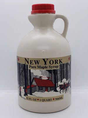 Grandma Zs, 100% Pure Maple Syrup From New York, Grade A, Amber Color, Rich Taste, All Natural, 32 Fl Oz, 1 Qt