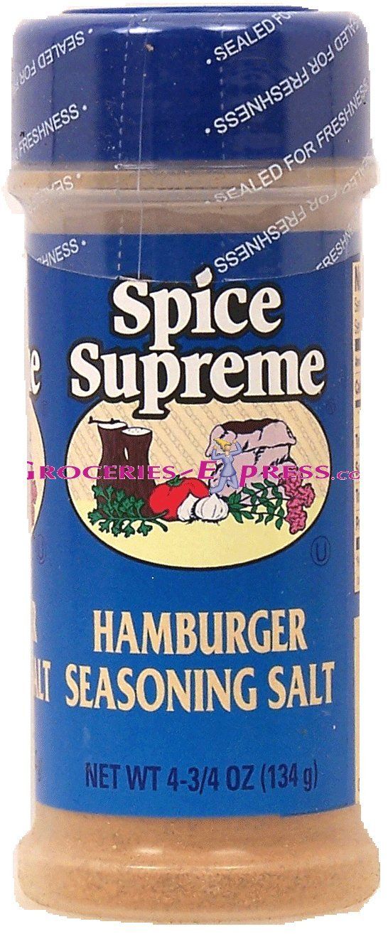 Spice Supreme Hamburger seasoning salt, 4 3/4-oz. shaker