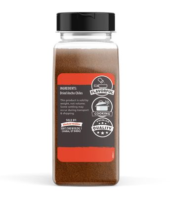 Birch &amp; Meadow 11 oz of Ancho Chile Powder, Spicy &amp; Flavorful, Dry Rubs &amp; Marinades