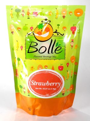 BOLLE Boba Bubble Tea Smoothie Powder Mix Drinks (Strawberry)
