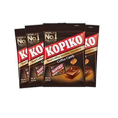 Kopiko Coffee Candy - Your Take-Out Pocket Coffee for Every Occasion - Hard Candy Made from Indonesias Coffee Beans - Contains Real Coffee Extract for Better Taste (4 Pack Bags)