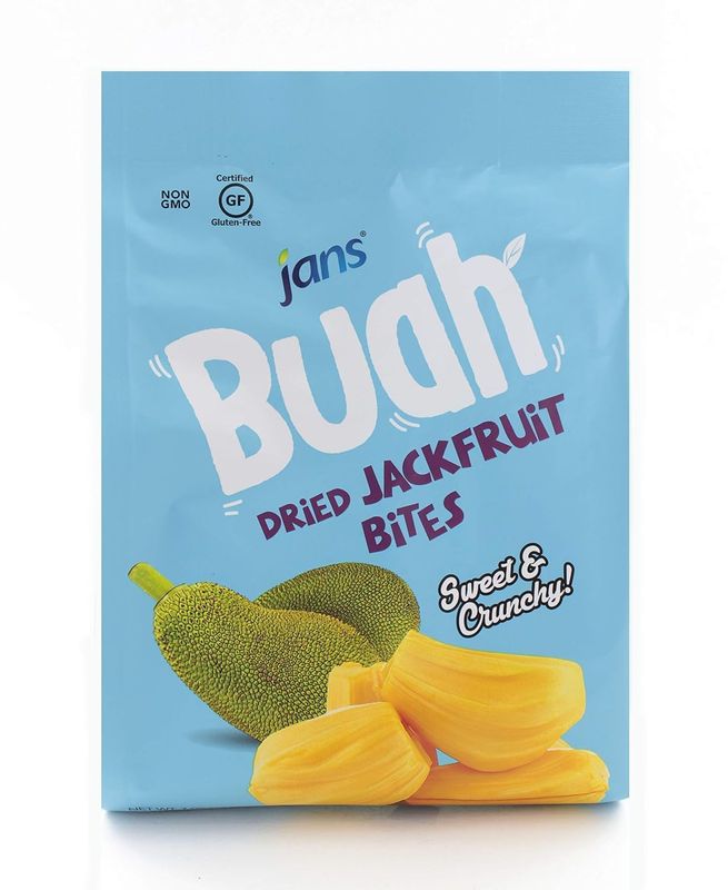 Jans Buah Dried Jackfruit Bites - Experience Real Fruit, Gluten-Free, Sweet &amp; Crunchy, Ready-to-Eat, Perfect for Anytime Snacking | 7.05 OZ (Pack of 1)