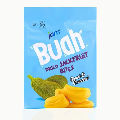 Jans Buah Dried Jackfruit Bites - Experience Real Fruit, Gluten-Free, Sweet &amp; Crunchy, Ready-to-Eat, Perfect for Anytime Snacking | 7.05 OZ (Pack of 1)