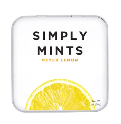 Simply Mints | Meyer Lemon Breath Mints | Pack of Six (180 Pieces Total) | Zesty &amp; Refreshing + Aspartame-Free + Vegan + non-GMO