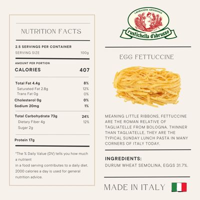 Rustichella d'Abruzzo Egg Fettuccine to  Rustichella d'Abruzzo Egg Fettuccine Pasta, 8.8 oz