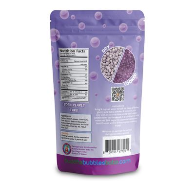 TARO Boba Tea Real Tapioca Pearls Ready in 3 Minutes by Buddha Bubbles Boba
