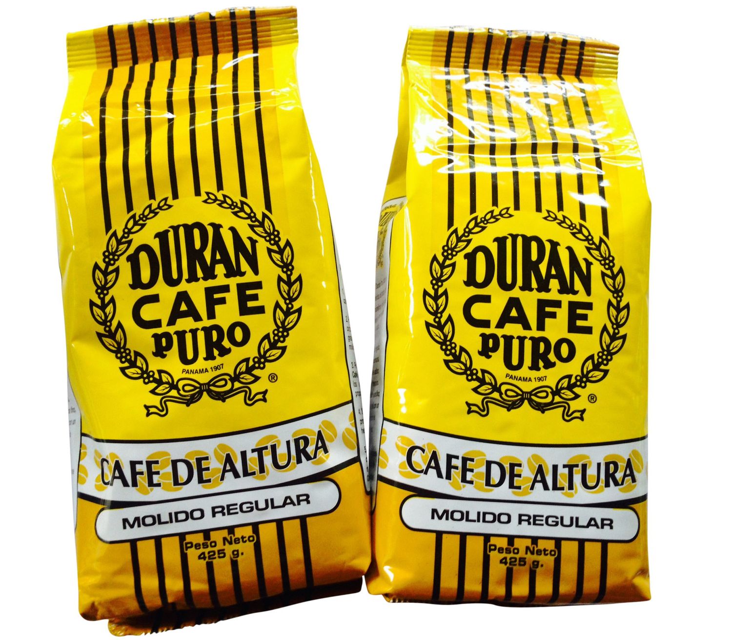 Panama Coffee Cafe Duran Cafe De Altura Molido Regular 1 Pound Freshly Imported Coffee From the Highlands of Chiriqui (Boquete) 2-Pack.