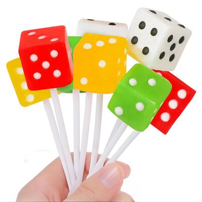 Dice Candy Lollipops, Casino Theme Candy - Edible Dice Suckers - (12) Individually Wrapped, Vegas Style Party Event Favors