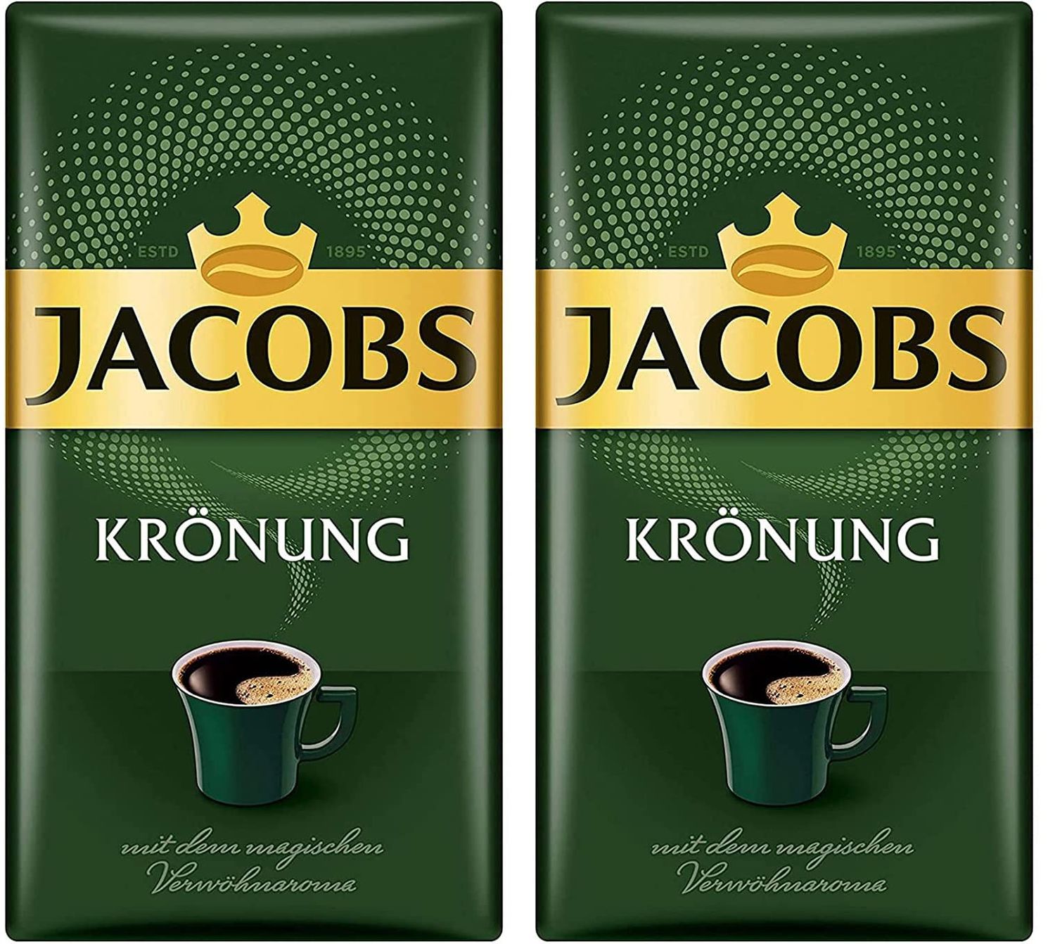 Jacobs Kronung Ground Coffee 500 Gram / 17.6 Ounce (Pack of 2)