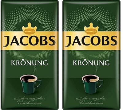 Jacobs Kronung Ground Coffee 500 Gram / 17.6 Ounce (Pack of 2)
