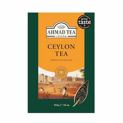 Ahmad Tea Black Tea, Ceylon Loose Leaf, 454g - Caffeinated &amp; Sugar-Free