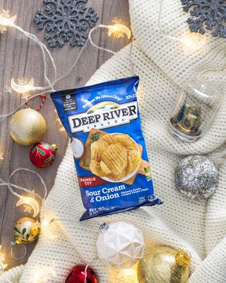 Deep River Snacks Krinkle Cut Chips, Sour Cream and Onion, 5 Ounce (Pack of 12)