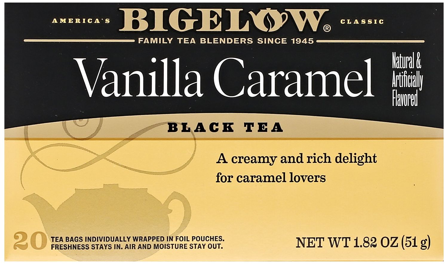 Bigelow Vanilla Caramel Black Tea (20 Teabags)