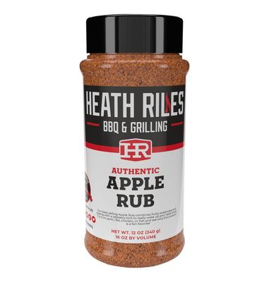 Heath Riles BBQ Rub - Apple BBQ Seasoning Rub, Champion Pitmaster Recipe, Legendary BBQ Rubs For Smoking &amp; Grilling, 70+ BBQ Championships, 12 oz.