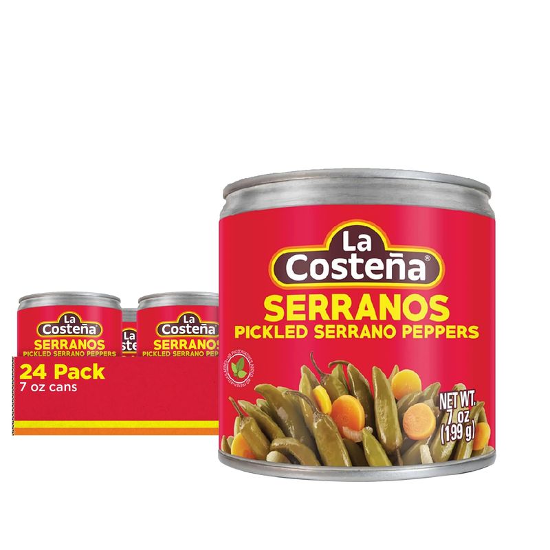 La Costea Serrano Peppers, 7 Ounce Can (Pack of 24)
