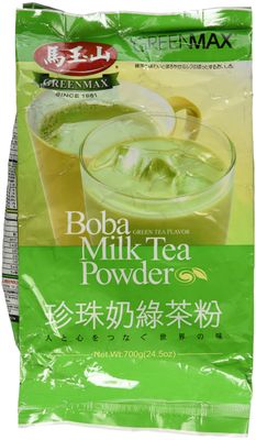 Greenmax, Greenmax Boba Milk Tea Powder Green Lg/Bag, 24.5 Ounce