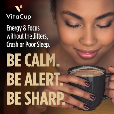 VitaCup Shroom Fuel, Mushroom Based Instant Coffee Alternative Packets, Mushroom Coffee Substitute w/Cacao, Cinnamon, Chaga, Lions Mane, &amp; Maca for Energy, Immune Support, &amp; Focus, 24ct