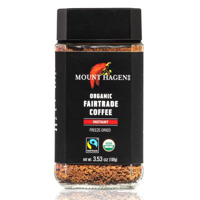 Mount Hagen 3.53oz Organic Freeze Dried Instant Coffee - 2 pack | Eco-friendly Coffee Made From Organic Medium Roast Arabica Beans | Fair-Trade Coffee Instant [2 x 3.53oz Jar]