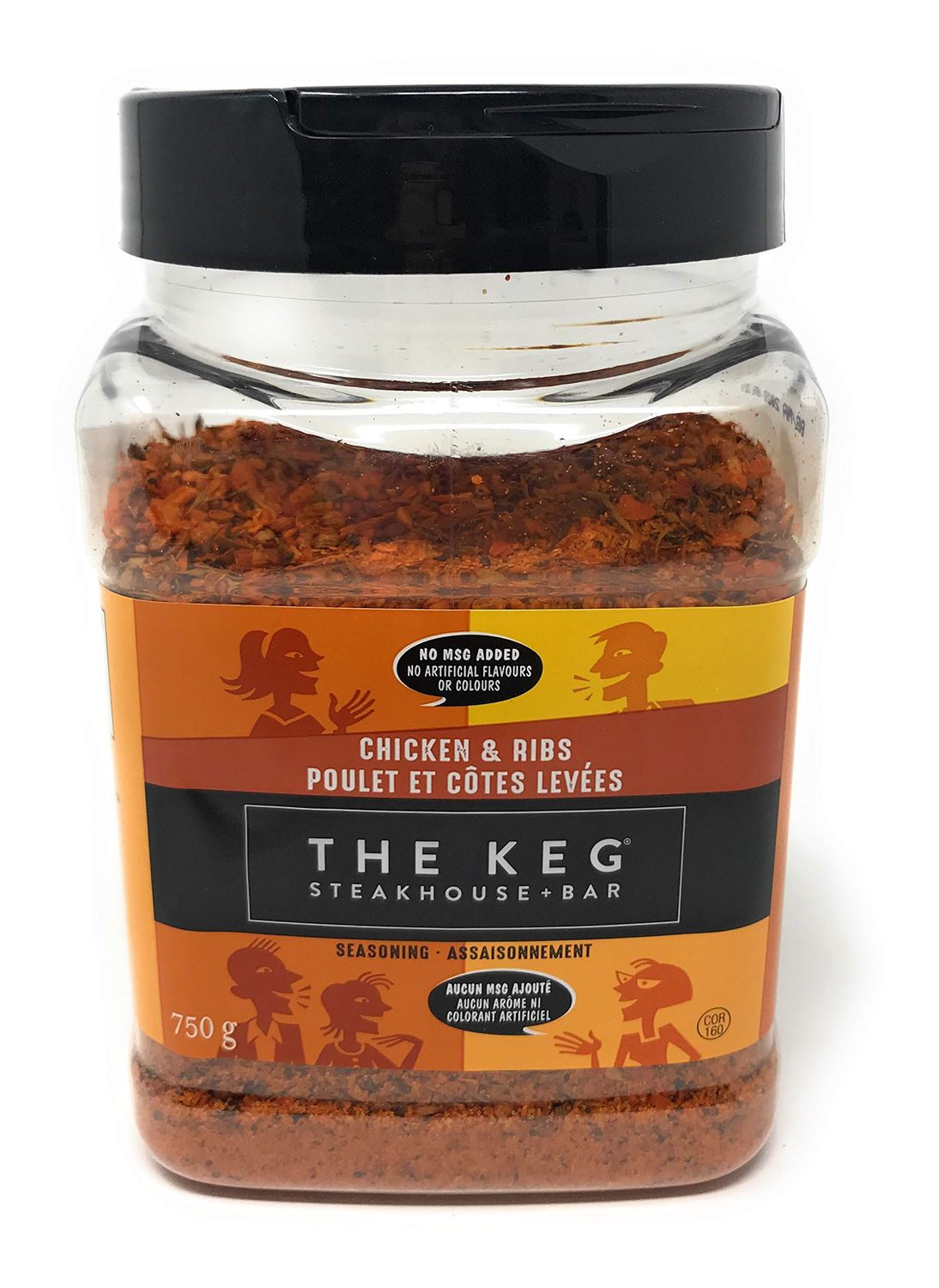 The Keg Chicken &amp; Ribs Seasoning - 750 Gram Reusable Container, Product of Canada