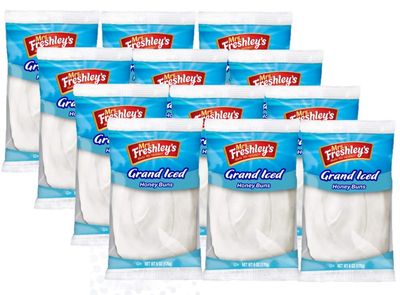 Mrs. Freshley&#39;s Grand White Iced Honey Buns, Individually Packaged, 6 oz., Pack of 12