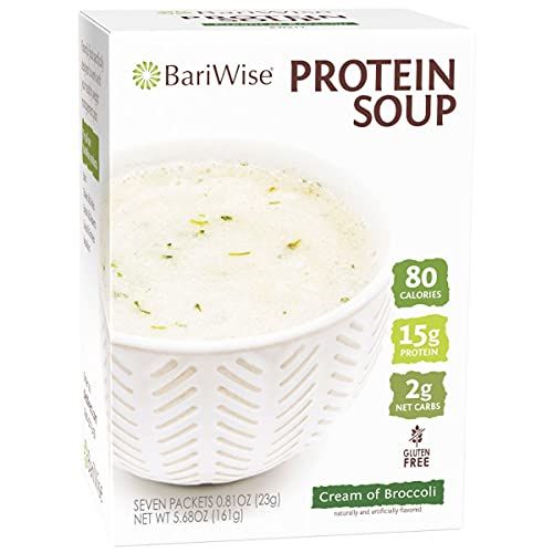 BariWise Protein Soup Mix, Cream of Broccoli, Gluten Free, Low Carb &amp; Keto Friendly (7ct)