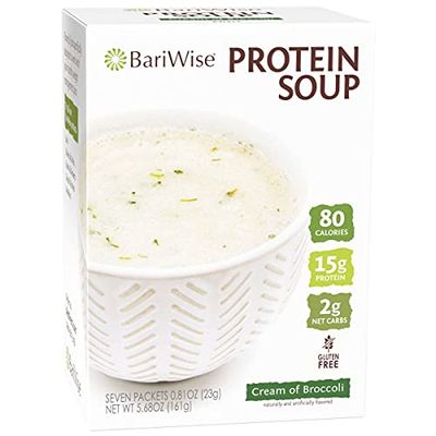 BariWise Protein Soup Mix, Cream of Broccoli, Gluten Free, Low Carb &amp; Keto Friendly (7ct)