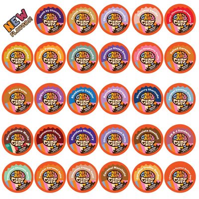 Crazy Cups Flavored Coffee in Single Serve Coffee Pods - Flavor Coffee Variety Pack Chocolate 40 Count