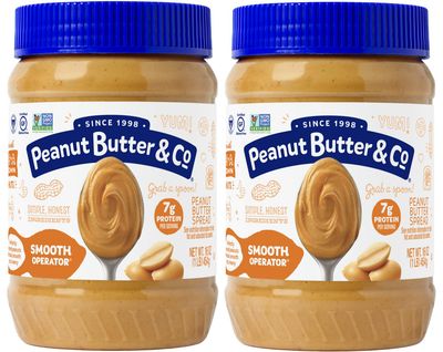 Peanut Butter &amp; Co. Smooth Operator Peanut Butter, Non-GMO Project Verified, Gluten Free, Vegan, 16 Ounce (Pack of 2)
