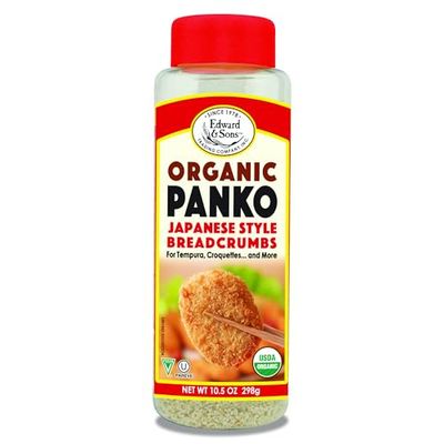 Edward &amp; Son&#39;s Organic Japanese Style Panko Breadcrumbs - Panko Crumbs Organic, Perfect for Breading, Low Sodium, USDA Organic - 10.5 Oz (Pack of 6)