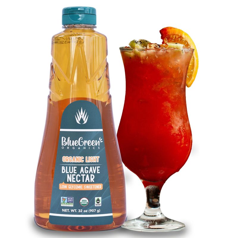 Blue Green Agave Organic Nectar, Light Blue, 32 Ounce