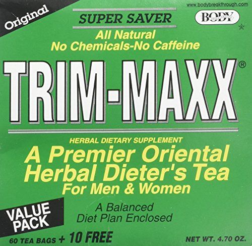 Body Breakthrough Trim Maxx Herbal Dieter&#39;s Tea -- 60 Tea Bags + 10 FREE