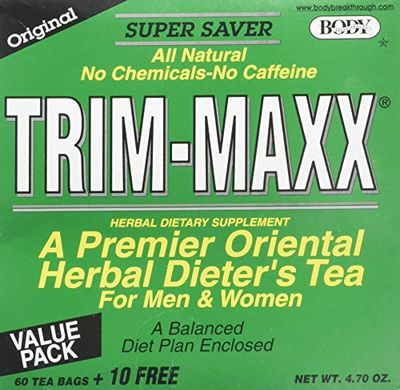 Body Breakthrough Trim Maxx Herbal Dieter&#39;s Tea -- 60 Tea Bags + 10 FREE